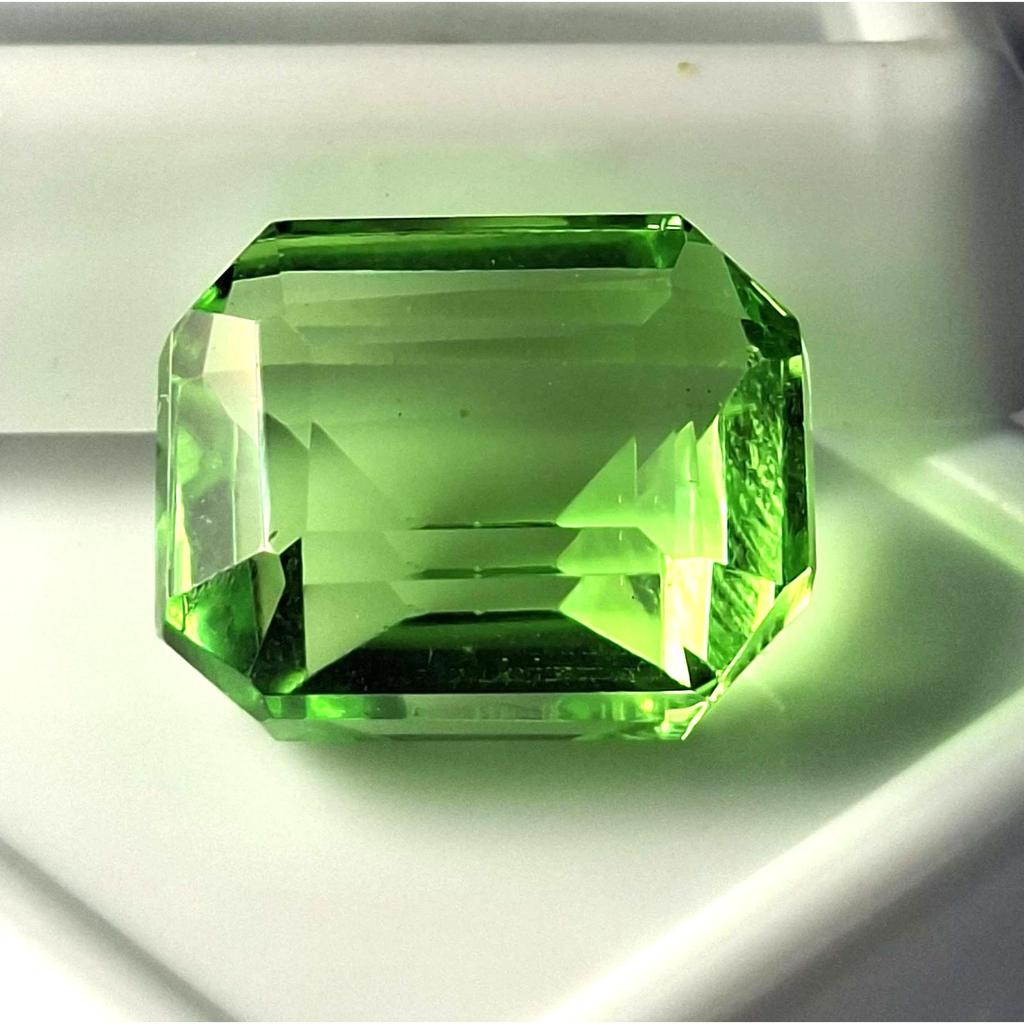 Natural Green Peridot 10-12 Ct Emerald Cut Certified Beautiful Loose Gemstone