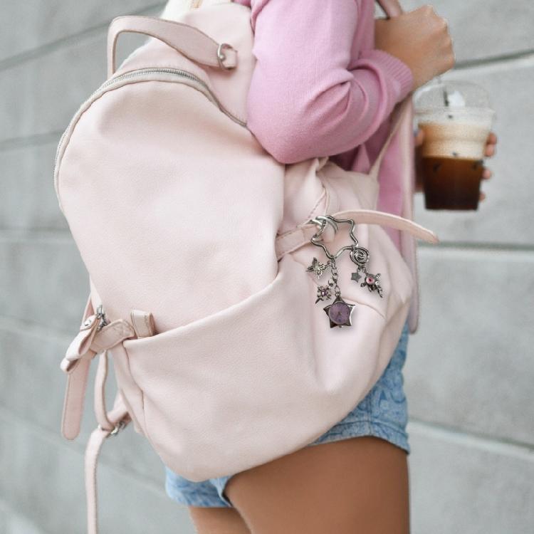 Trendy Star Designs Keyring Jewelry Pieces Sturdy Alloy Construction Portable Designs Versatile Styling