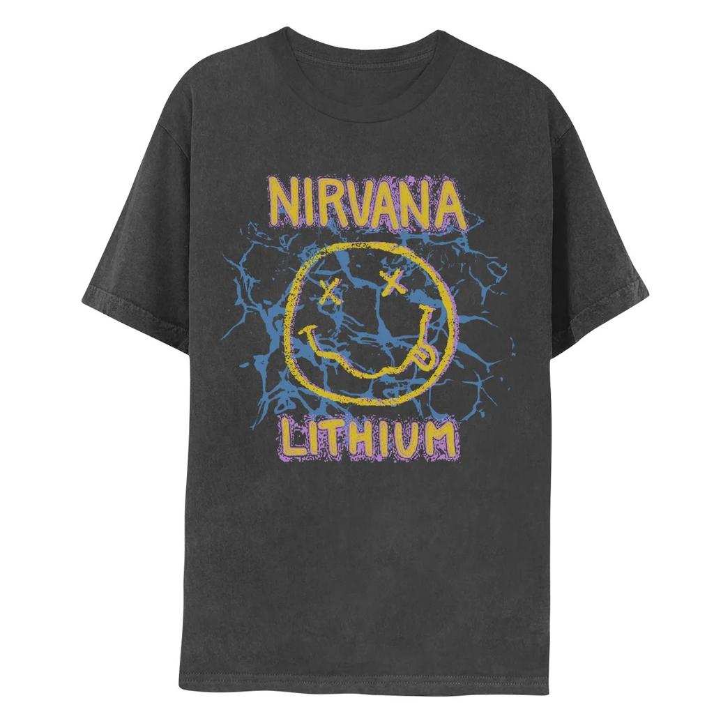 Nirvana In Utero Angel Graphic Print Grunge Rock Band Vintage Style Short Sleeve Streetwear T-Shirt