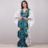 2022 Print Cover-ups Sexy Hand Weaving Deep V-neck Summer Beach Dress Tunic Kaftan Women Beachwear Swimsuit Cover Up Robe De Plage Q1289