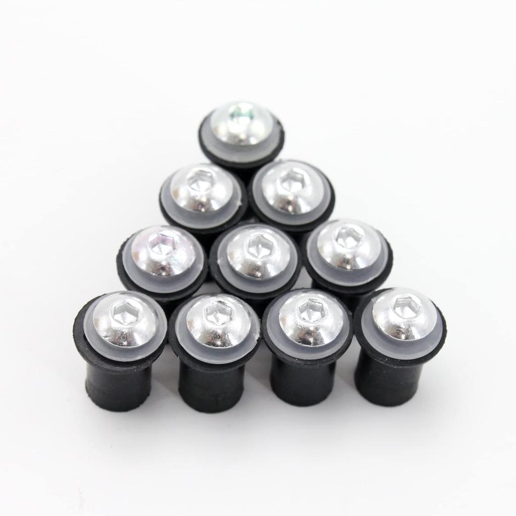 Click Post Shipping General Purpose Screen Bolt Silver 5mm Cowl
