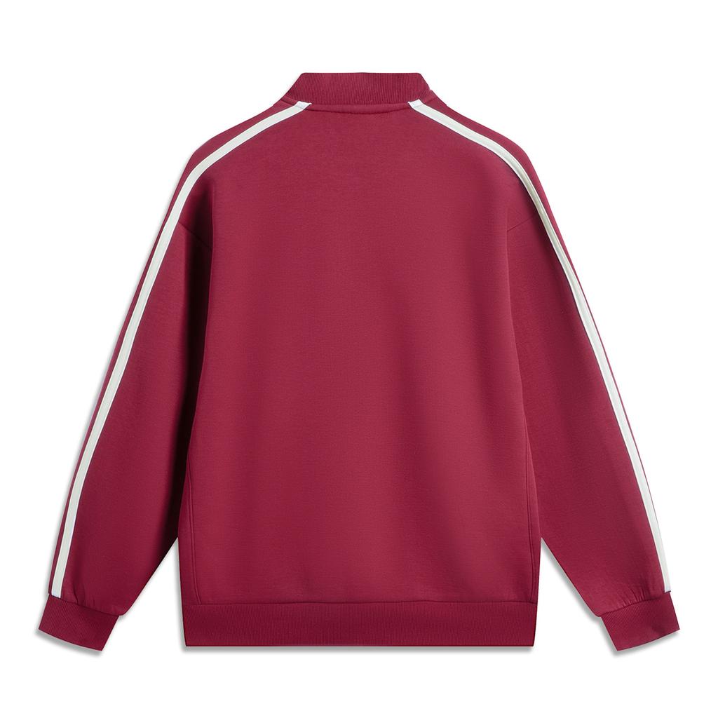 Li Ning Sports Life Collection Baseball Jacket Unisex Bicycle Red AWDV371-6