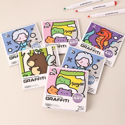 Mini Cartoon Coloring Book Portable Painting Album DIY Graffiti Coloring Books  Creative Learning
