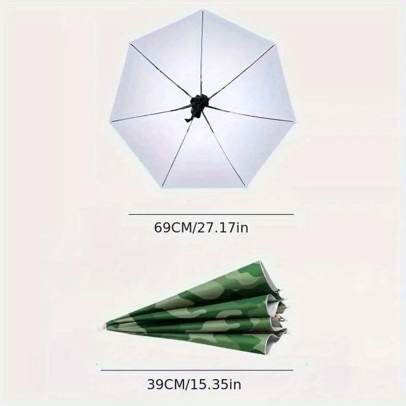 1pc, Adult Head WearingUmbrella, Creative Trend, for Men and Women Outdoor Folding Sunny Umbrella Caps, Fishing Umbrella Caps.