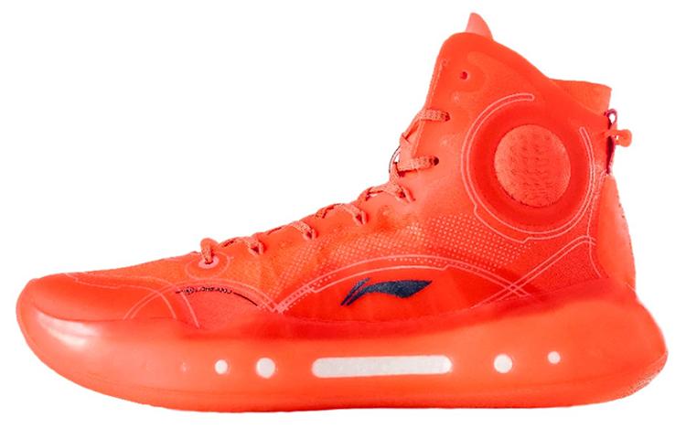 Li Ning YuShuai 14 Boom Basketball Shoes Men s High Top Neon Fruit Red ABAQ033-25 41
