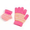 Boys Girls Warm Soft Outdoor Sports Children Finger Gloves Thickened Baby Mittens Printed Stripe