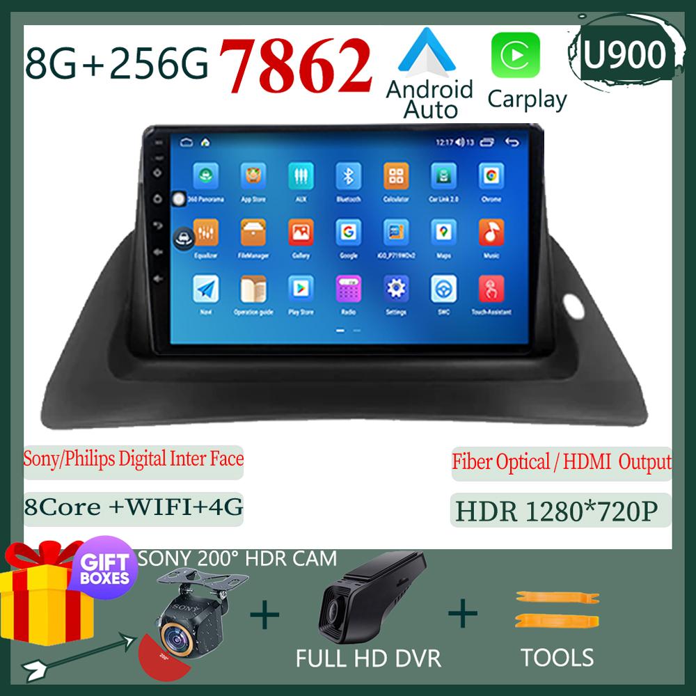 Multimedia Android 14 For Renault Kangoo 2015 - 2018 Car Radio Player QLED Screen Carplay Navigation WIFI 5G NO 2 DIN DVD BT