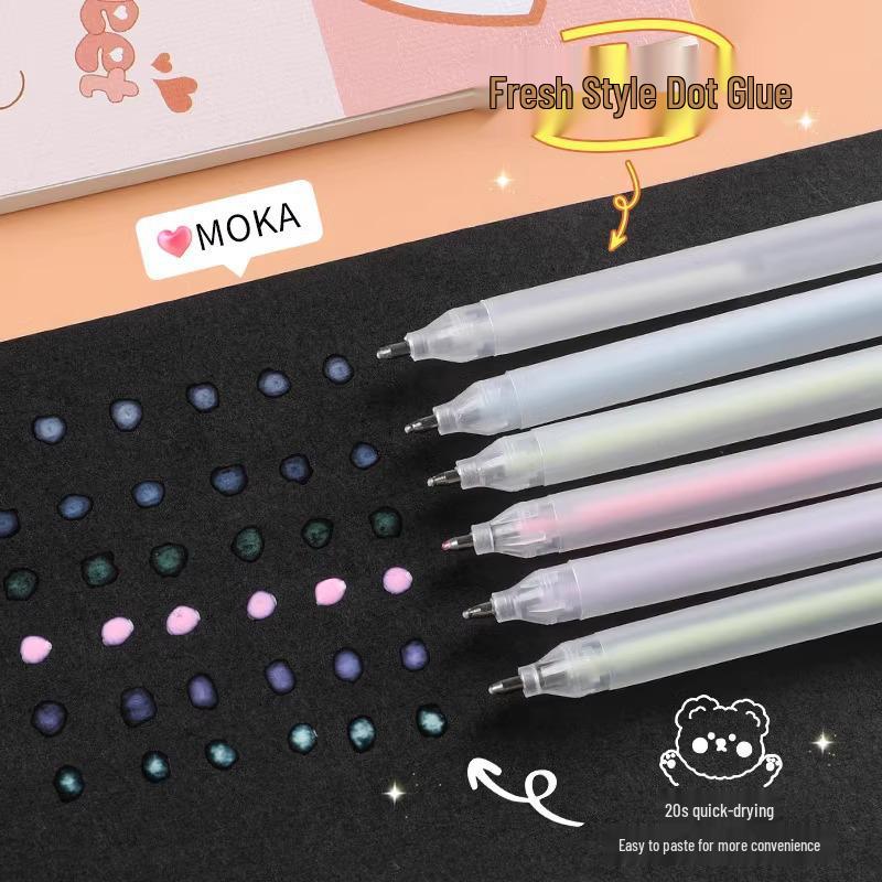 Pix cu adeziv punctat dublu adeziv pentru elevi de întoarcere la școală: Lichid cu uscare rapidă, capacitate mare pentru conturi de mână