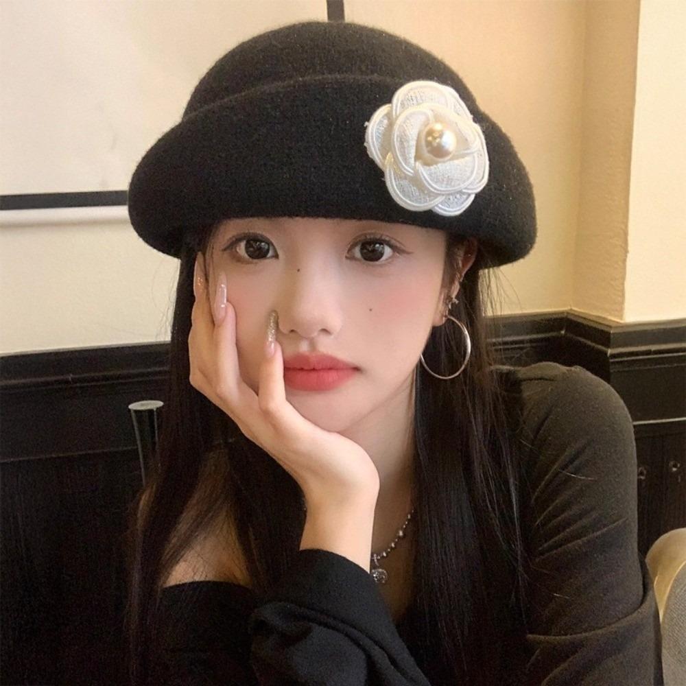 Pearl Headwear Hepburn Style Bucket Hat New Top Hat Party Dress