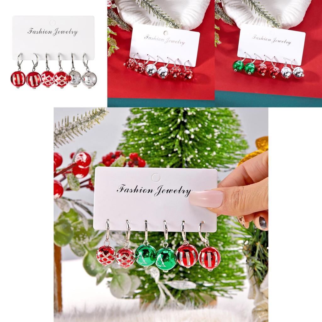 Christmas Snowflake Earrings Set With Glittering Accents For Women Holiday Party Jewelry