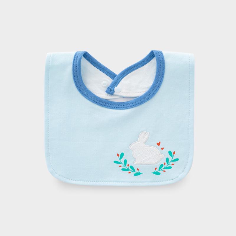 U-Shaped Cotton Baby Bib - Cute Korean Style, Anti-Spit, All-Season for Boys & Girls