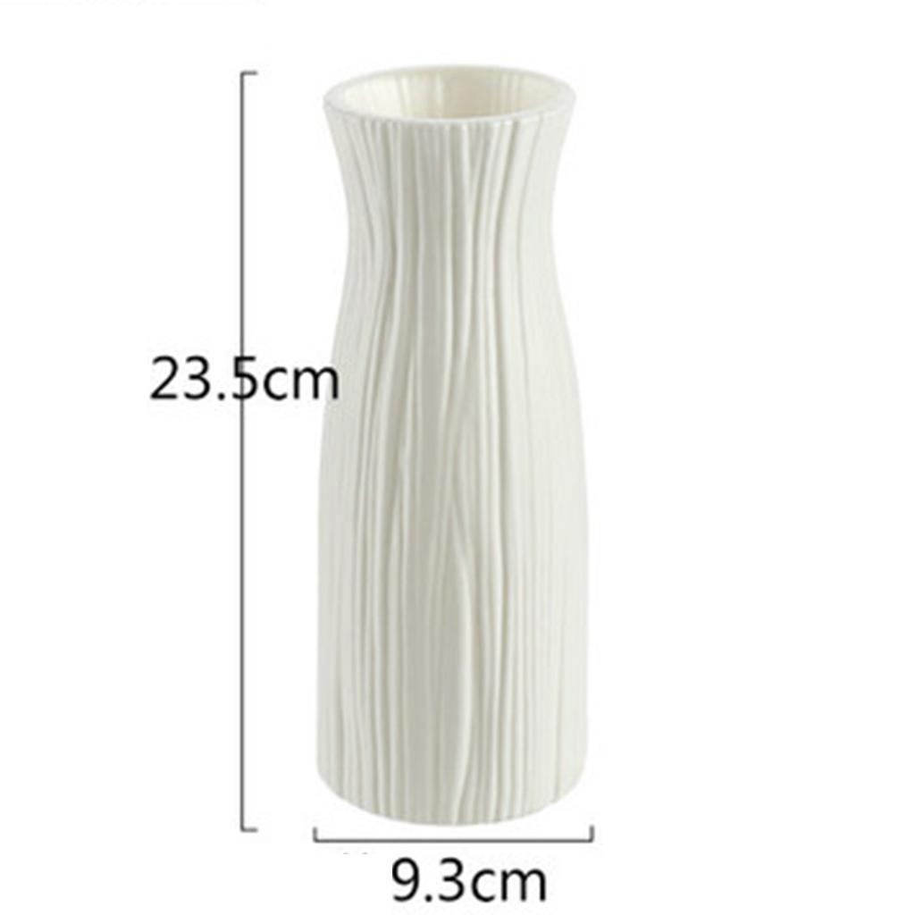 Unbreakable Pink and White Imitation Ceramic Flower Pot for Home Decor