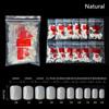 500Pcs Clear White Natural Round Cover French False Acrylic Nail Tips UV Gel Manicure Ultra Flexible False Nail Art Square Tips
