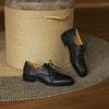 Krazing Pot Cow Skin Autumn Winter Brogues Shoes Lace Up Low Heels Size 42 Round Toe Oxford Shoes Carving Decoration Pumps