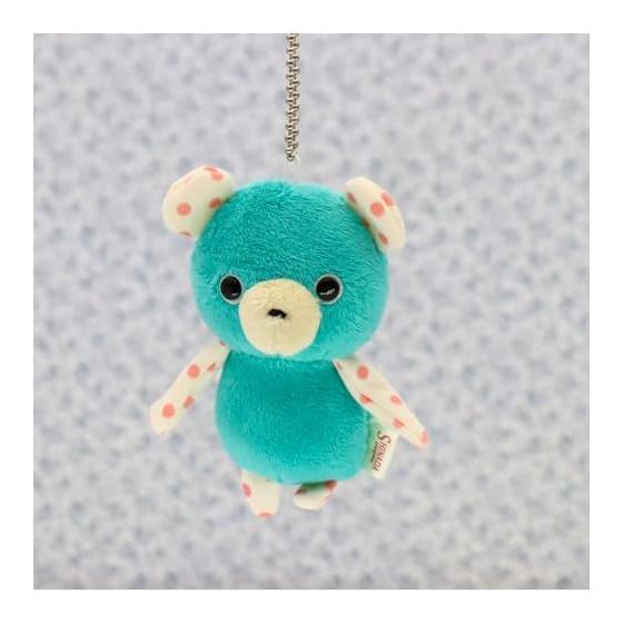 Shinada Drop Plush Bear Keychain (Green)