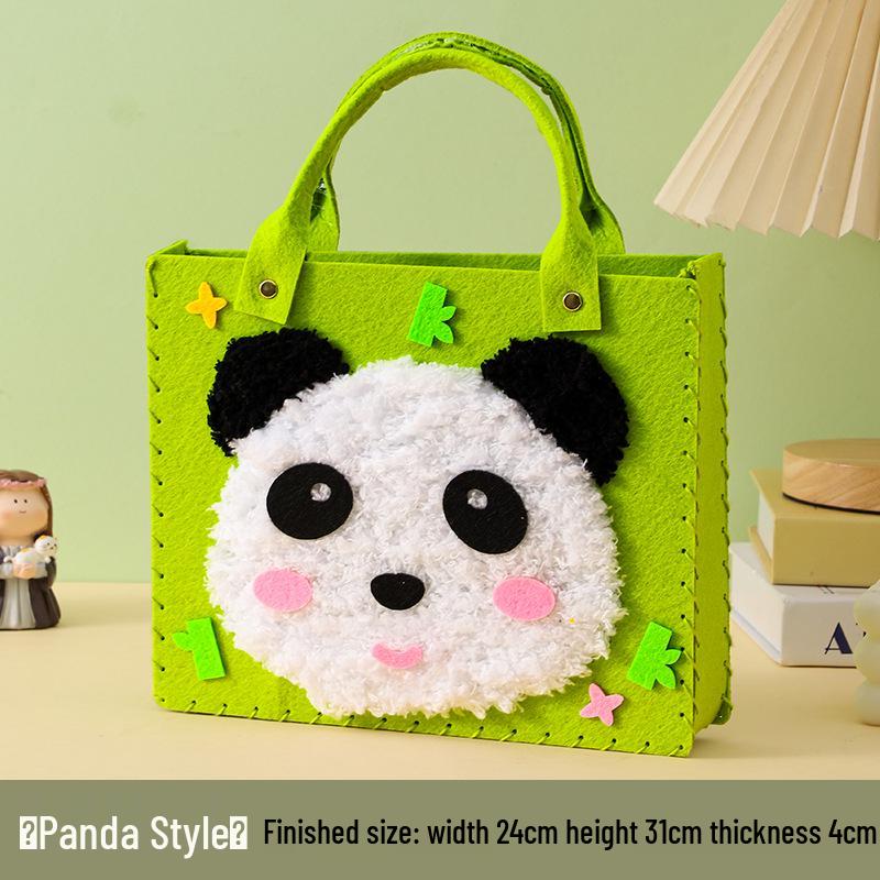 Cartoon Wool Embroidery Kit: Creative DIY Sewing for Kids Aged 3-6