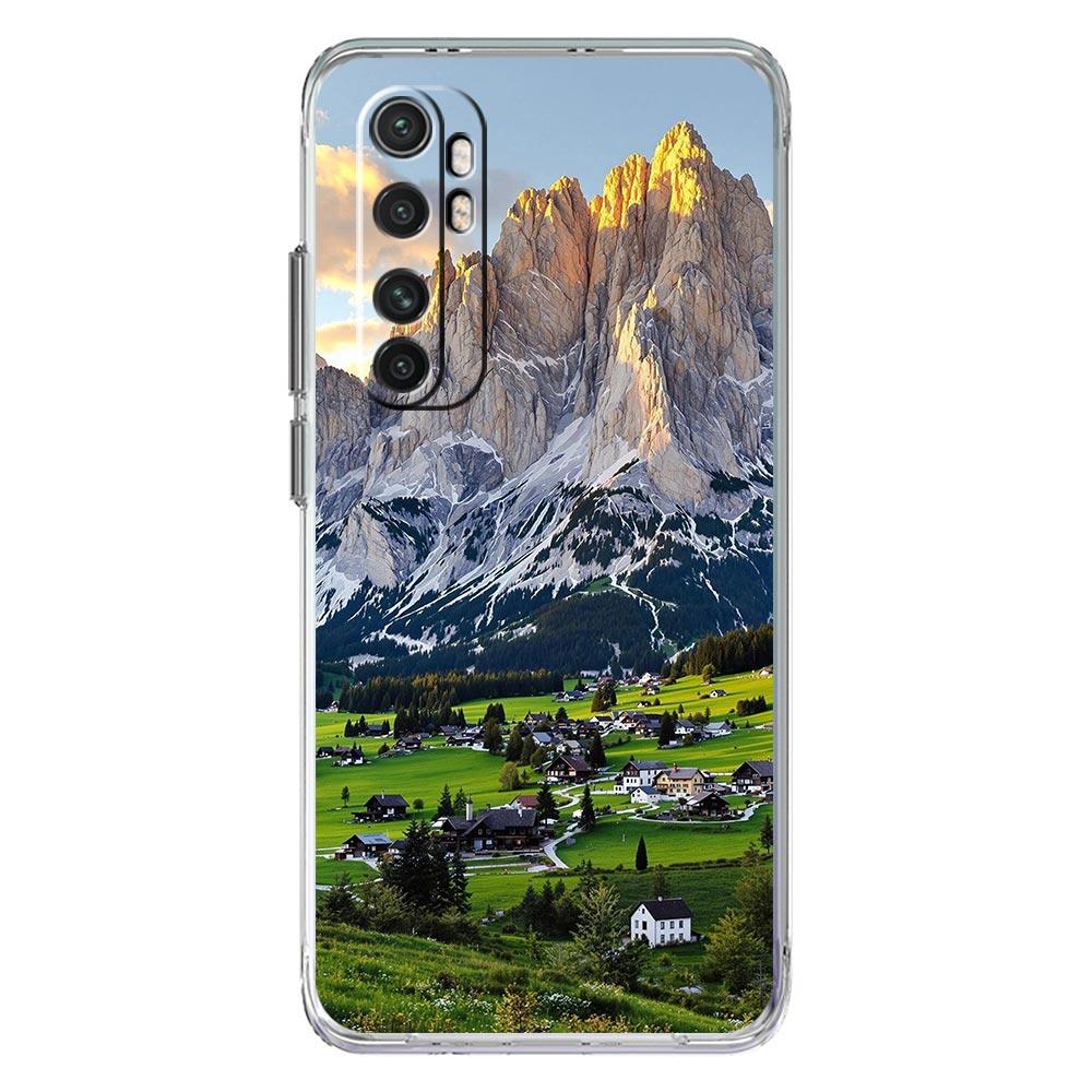 Phone Case For Xiaomi Mi Poco X7 X6 X5 NFC X3 Pro 17 15T 15 14T 14 13T 11 12 13 Lite Clear TPU Cover Mountain Peaks Landscape
