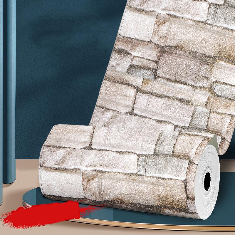 5/10M 3D tapeta Dekorace Samolepicí Starožitná pěnová cihlová tapeta Obývací pokoj Ložnice Voděodolná 3D nástěnná samolepka