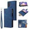 For Samsung Galaxy A54 5G Case Multiple Card Slots PU Leather Zipper Phone Cover