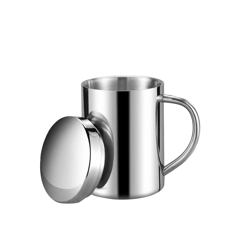 300/400ml Stainless Steel Mug with Handle Suitable for Thermal Coffee Office Portable Water Cup Camping Metal Water Cup