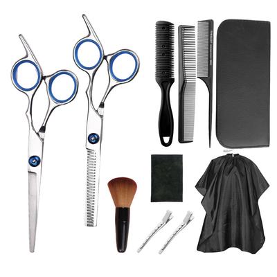 Hairdressing Kits 13 PCS Stainless Steel Professional Barber Scissors Set Hair Teeth Trimmer Flat