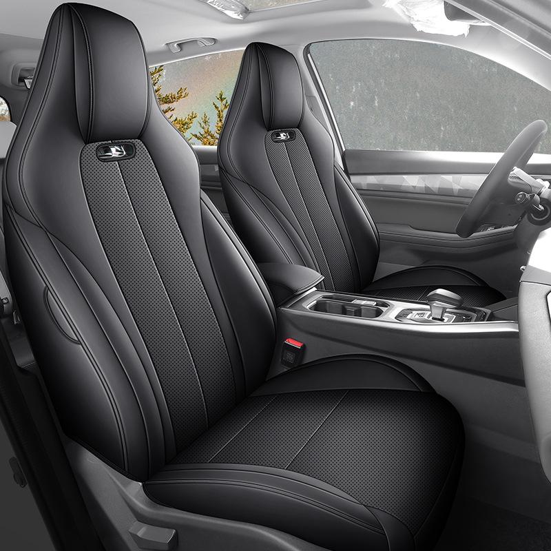 Haoyue PRO 5-Seat Full Leather Car Seat Cushion Cover - Universal for All Seasons