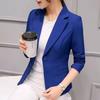 Women's Lapel Collar Long Sleeve Slim Fit Blazer Solid Casual Commuter Short Coat
