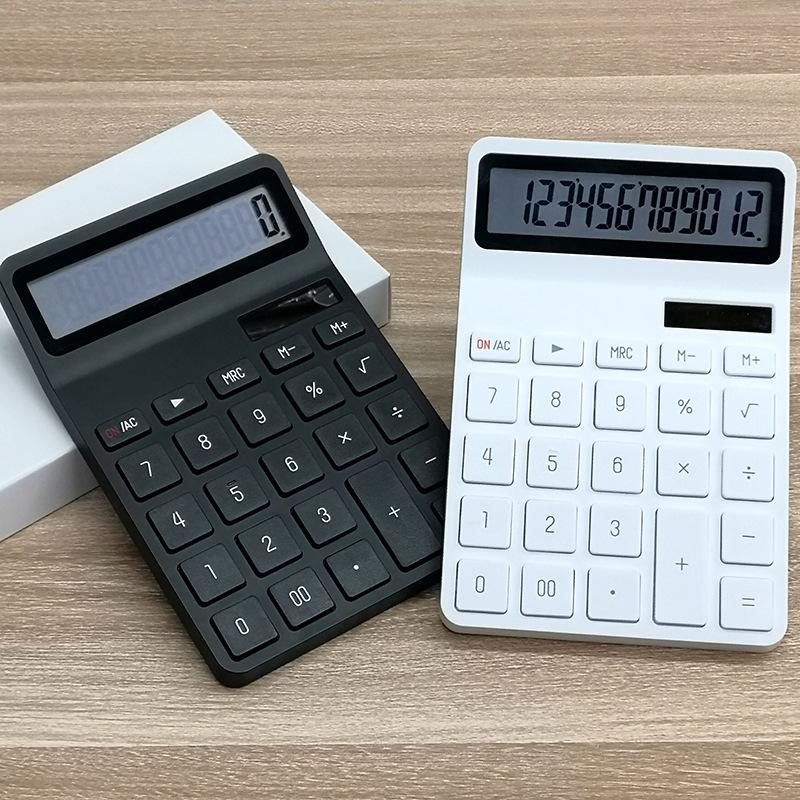 12-digit Large Lcd Display Calculator Standard Function Calculator With Solar & Battery Dual Power For Home Basic Desktop Office