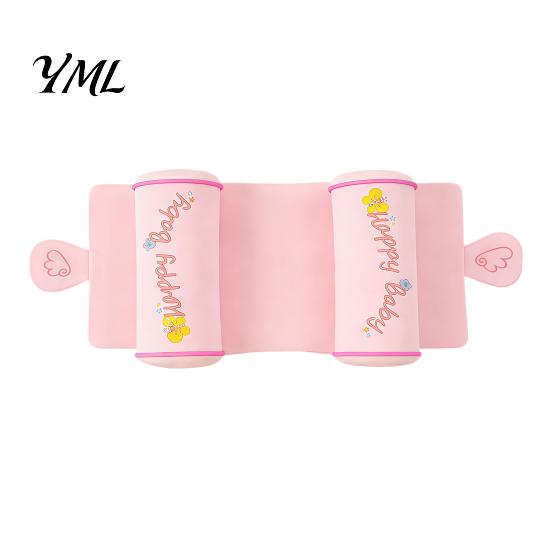 Adjustable Spacing Pillow Baby Head Shaping Pillow, Breathable Anti-Flat Crib with Portable Travel Air Rollers, Ergonomic Newborn Sleep Support