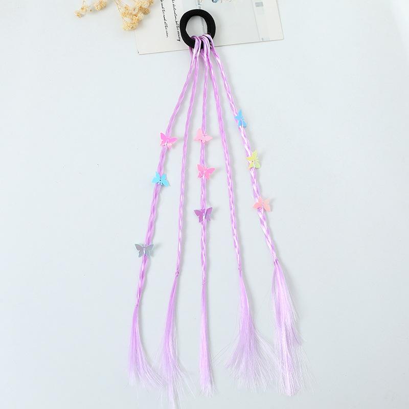 1PC Lovely Girls Colored Dirty Braids Wigs Ponytail Headbands Rubber Bands Hair Bands Headwear Kids Hair Accessories