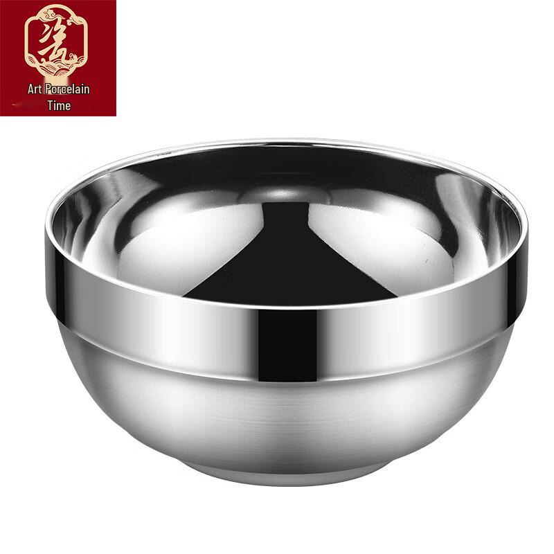 Yici Shiguang 304 Stainless Steel Double-Layer Insulated Soup Bowl