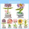 Creative Plant Flower Building Blocks For Children Diy Puzzle Toy Gift For Valentine's Day Sunflower Style