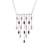 Altesse [P2230] - Collier Argent 'Sissi' rose violet argenté