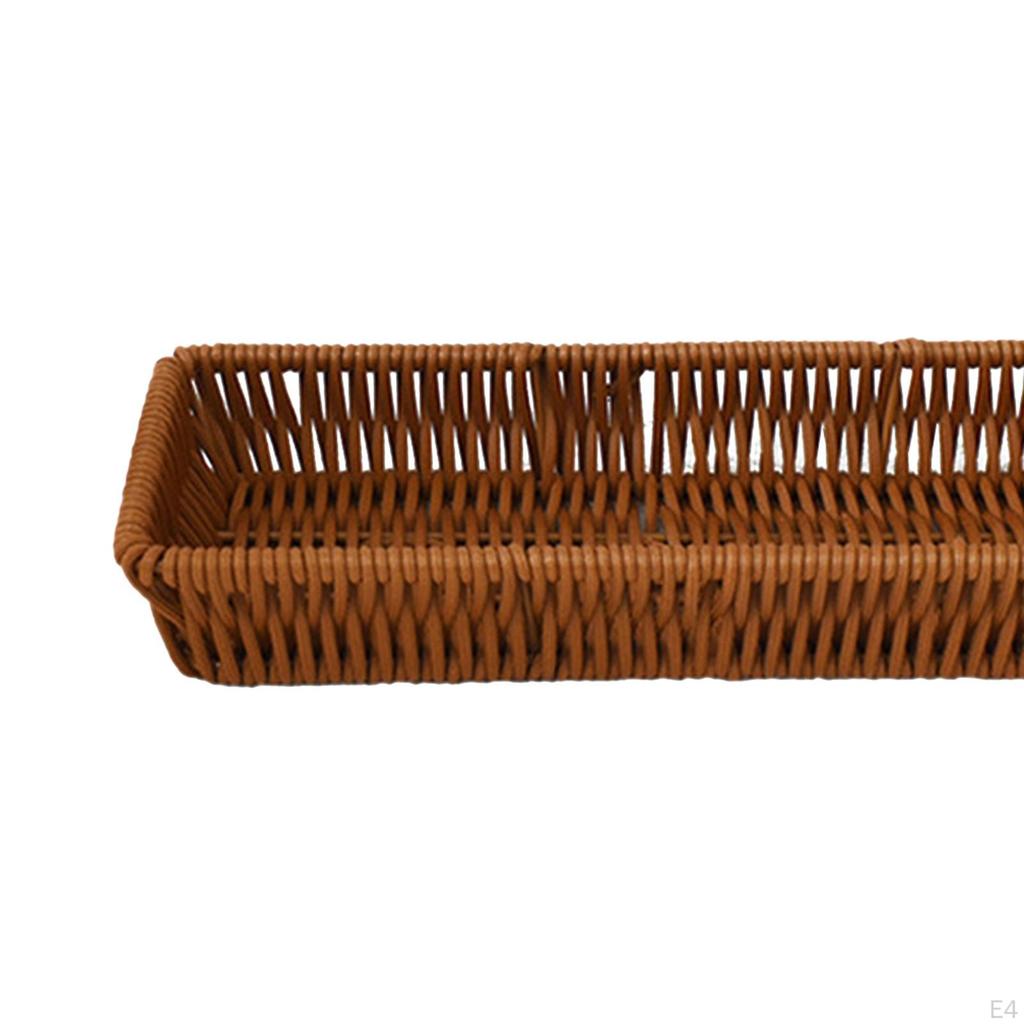 Handcrafted Wicker Utensil Holder and Bread Basket Set