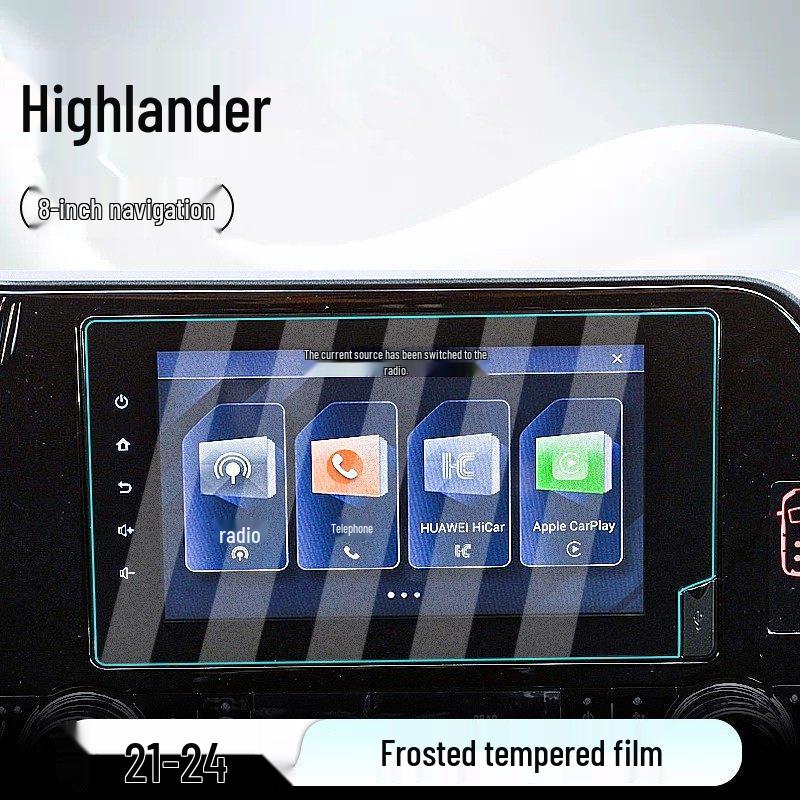 Toyota Highlander 2025 Center Console Navigation Screen Protector Tempered Film