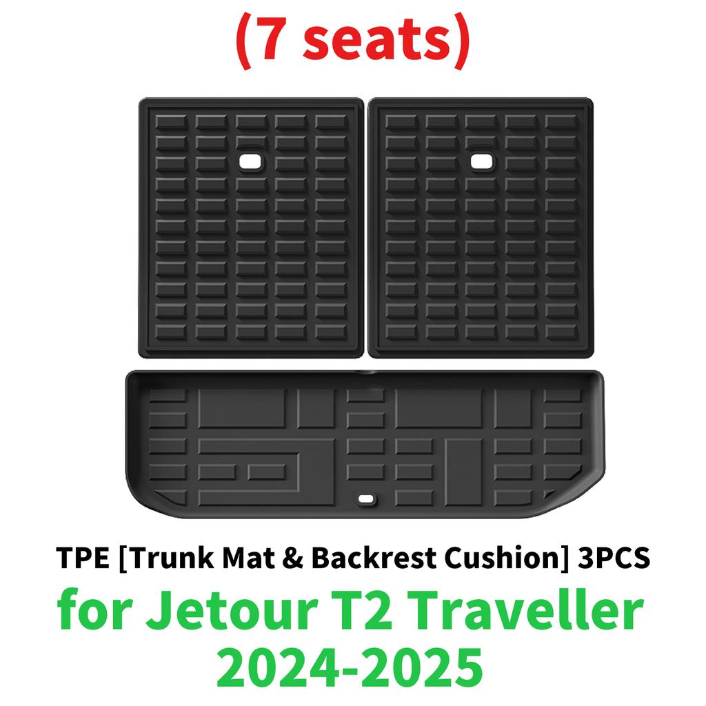 for Jetour T2 Traveller 2025 2025 Custom TPE floor Mats Full Set Eco-Friendly Waterproof All-Weather Floor Liners Accessories
