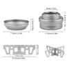 Backpacking Stove Mini Alcohol Burner Ti Camping Stove with Stand Portable Alcohol Stove Survival