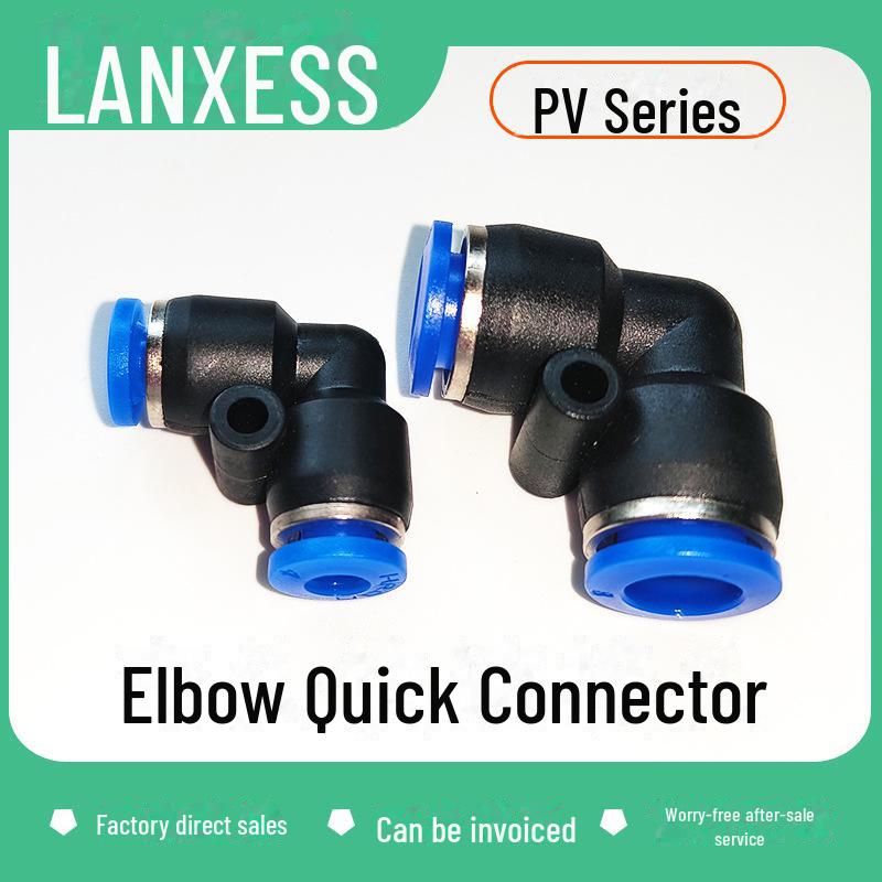 

Пневматический быстроразъемный 90°-угольник - серия PV (4/6/8/10/12/16)