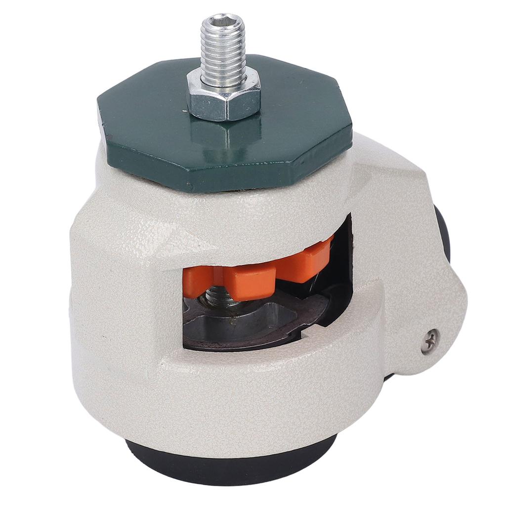 Leveling Stem Caster Adjustable Height M12 Threaded Rod Workbench Rotating Caster with 62mm Wheel