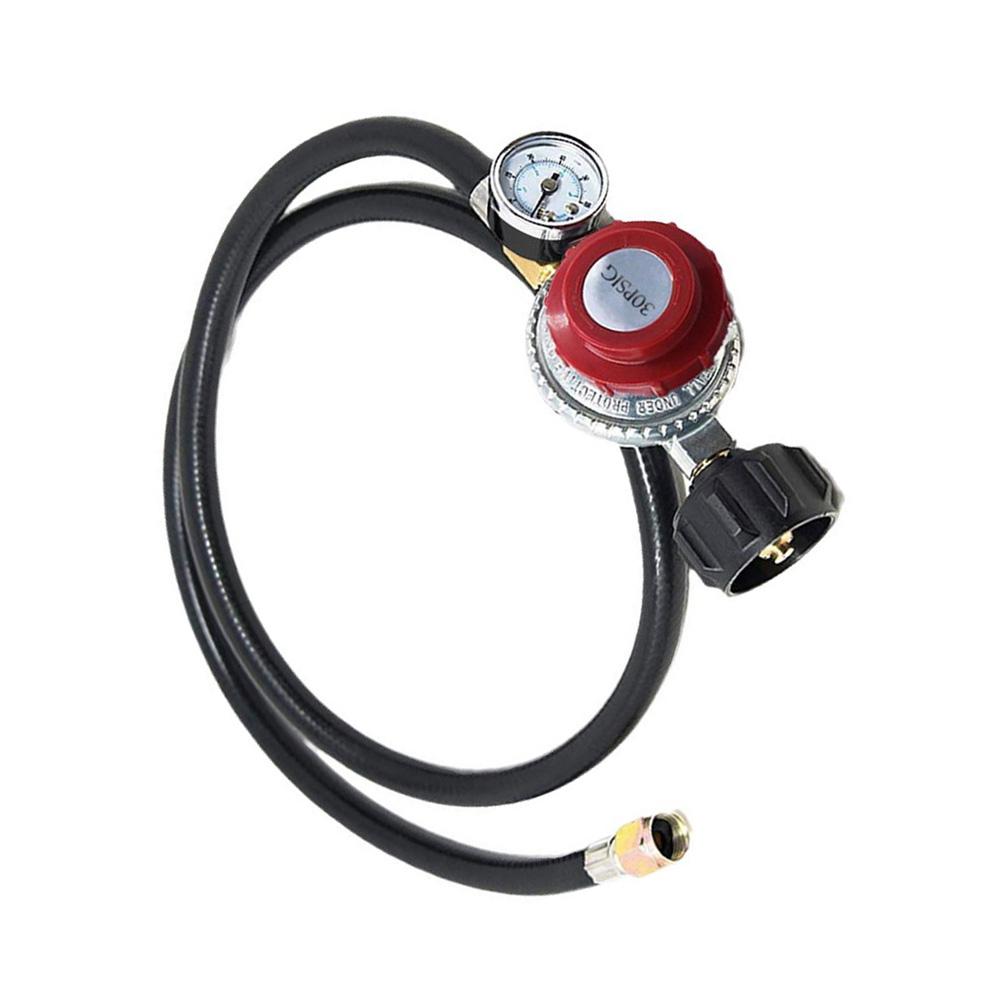 

1pc 4FT Adjustable Regulator With 0-60PSI High-Pressure Gauges For BBQ Fire Pits Fryers Heaters Gas Pressure Monitoring China Mainland