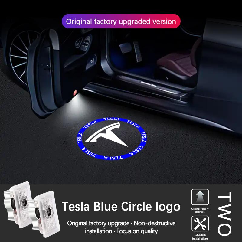 

For Tesla Model 3 Model S Model X Model Y LED Car Door Logo Projector Ghost Shadow Welcome Light Accessories 2PCS