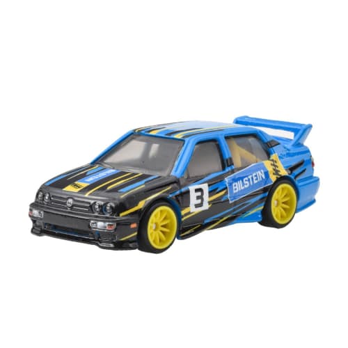 Hot Wheels Premium 2-Pack Volkswagen Jetta MK3 / Volkswagen ID R Vehicle Toy, Blue, HRR83, Ages 3 and Up