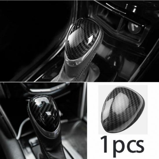 Fit For Cadillac ATS 2013-2018 Carbon Fiber ABS Car Gear Shift Knob Cover Trim