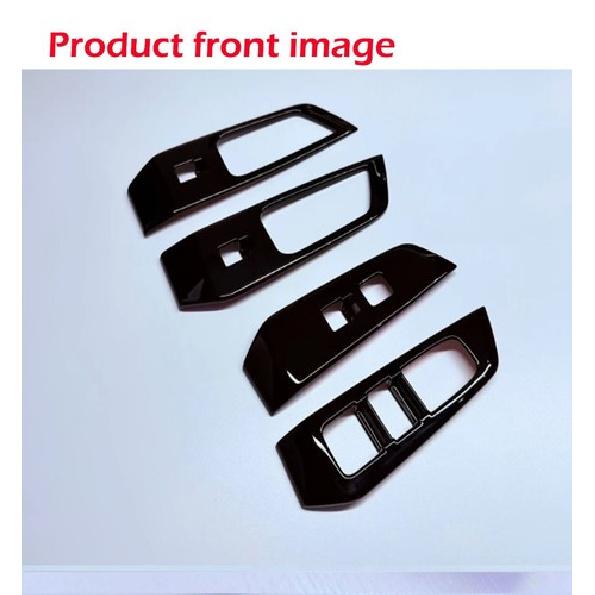 Car four door switch Decorative frame Black For Toyota Grand Highlander 2024-