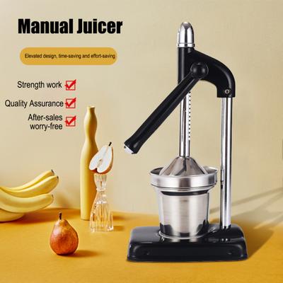 Manual Citrus Juicer Heavy Duty Stainless Steel Lemon Lime Press for Kitchen Bar Efficient Pulp-Free Juice Extractor
