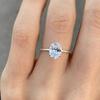 925 Zilver 1-8CT Zircon Prachtige Glanzende Ovalen Steen Ring Voor Vrouwen Verloving Bruiloft Luxe Hoge Kwaliteit Fijne Sieraden