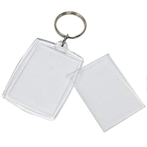 Custom Photo Keychain Making Kit, Large Capacity, Handmade Accessories (Clear, 10 pieces)
