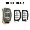 4 Button Key Case For Hyundai Ix35 Ix45 I10 I30 I40 Tucson Santa Fe Rena Sonata Elantra Creta Fashion Tpu Car Key Cover Keychain