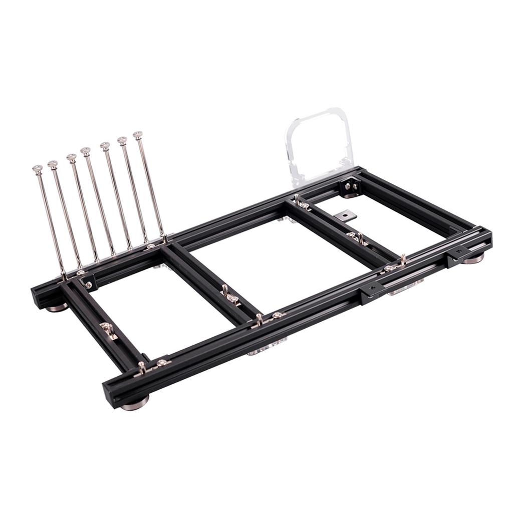 DIY Open Frame Aluminiumlegierung ATX Computer PC Gehäuse Übertaktungs-Testplattform (Schwarz)