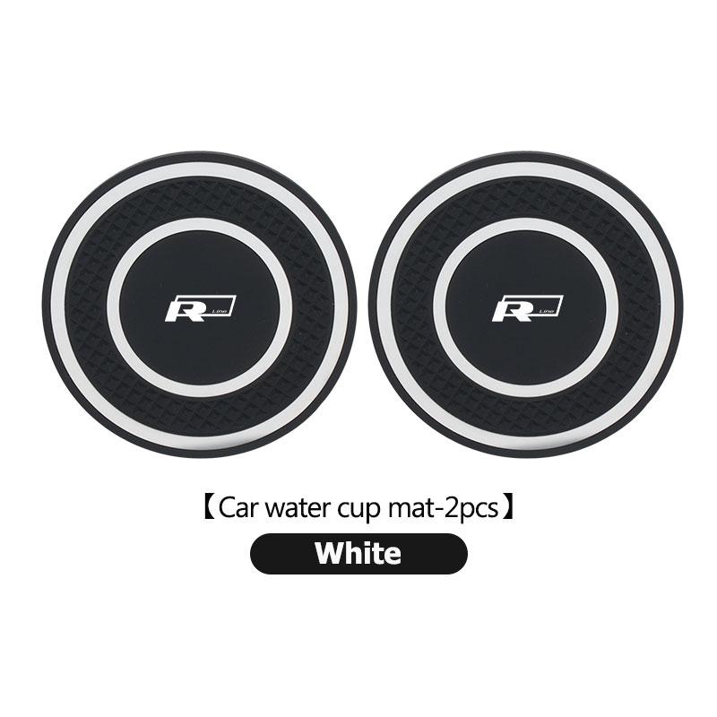 Emblems Silicone 2PCS Car Coaster Water Cup Anti-Slip Pads Auto Accessories For Volkswagen VW Passat B5 B5.5 2000- 2007 2008 200 Zf1